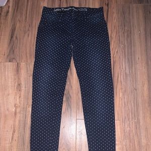 Blue and white polkadot Justice Kida Jeans